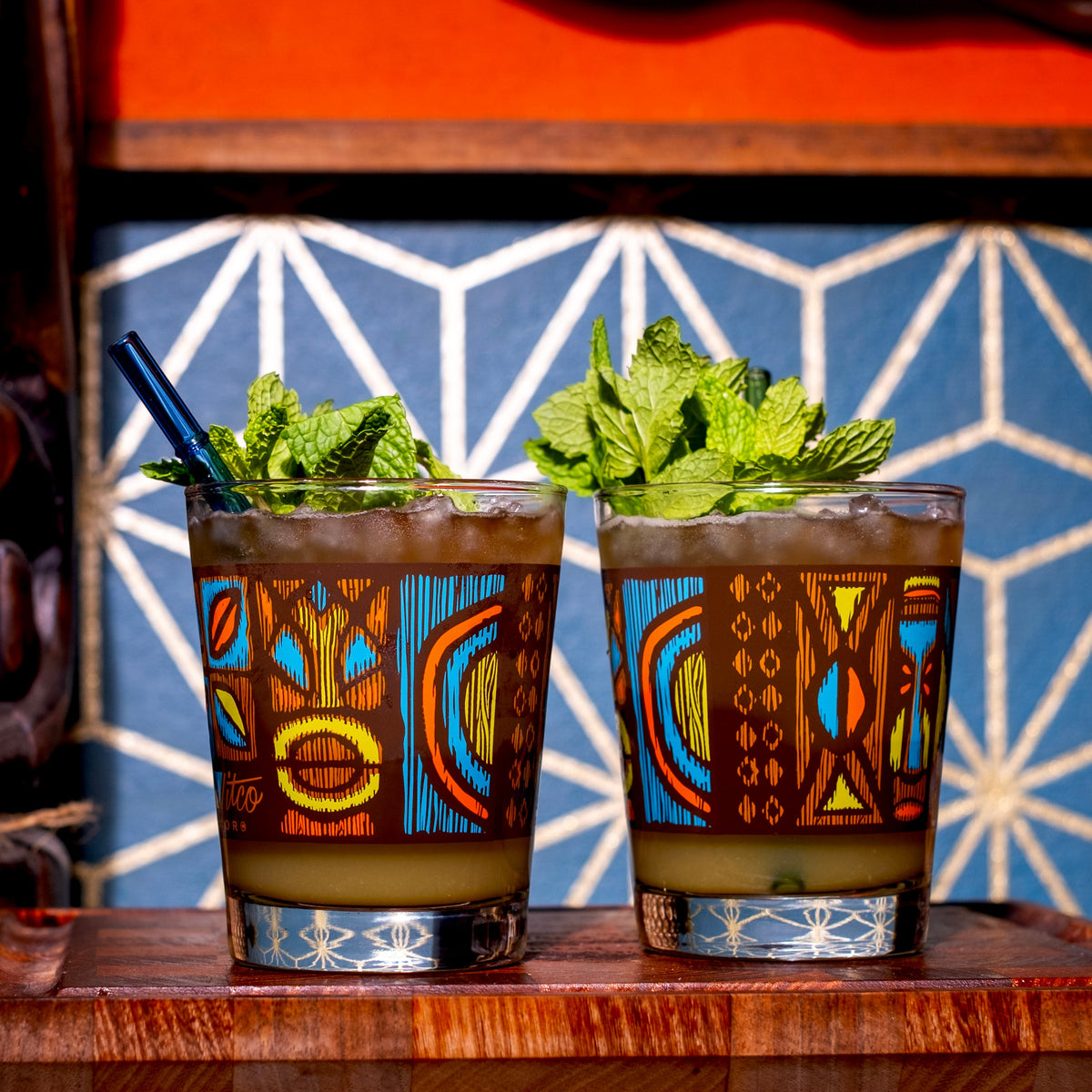 Witco Decor's 'Classic Carvings' Mai Tai Cocktail Glass (1) - Ready to Ship!