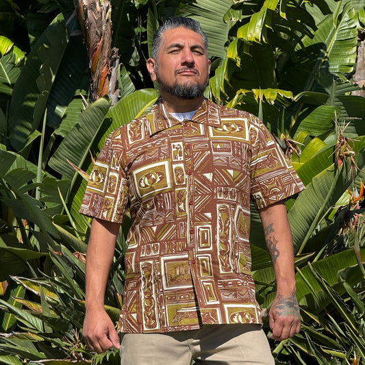 Witco Decor's 'Westenhaver Tapa' Classic Aloha Button-Up Shirt - Unisex - Ready to Ship!