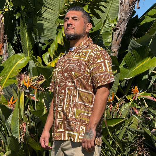Witco Decor's 'Westenhaver Tapa' Classic Aloha Button-Up Shirt - Unisex - Ready to Ship!