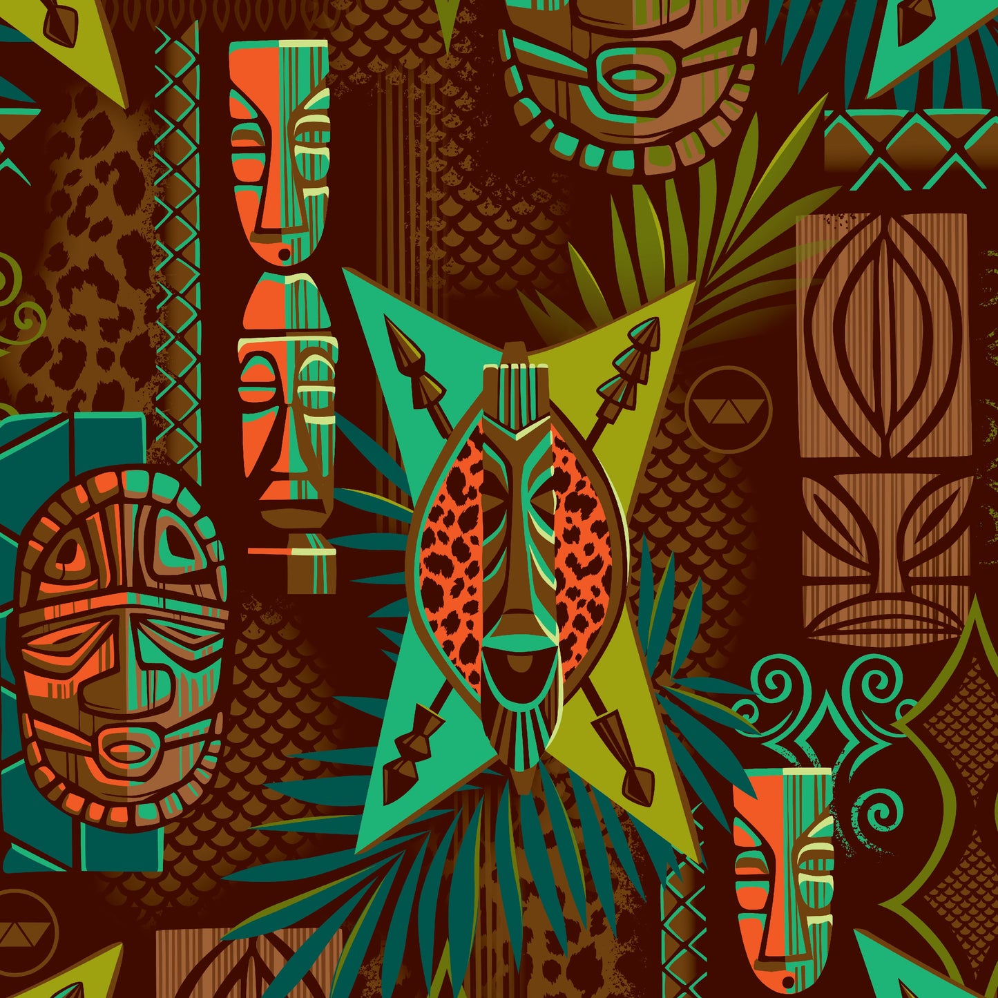 Witco Decor's 'Jungle Modern' Classic Aloha Button-Up Shirt - Unisex - Ready to Ship! (FREE SHIPPING in U.S.)