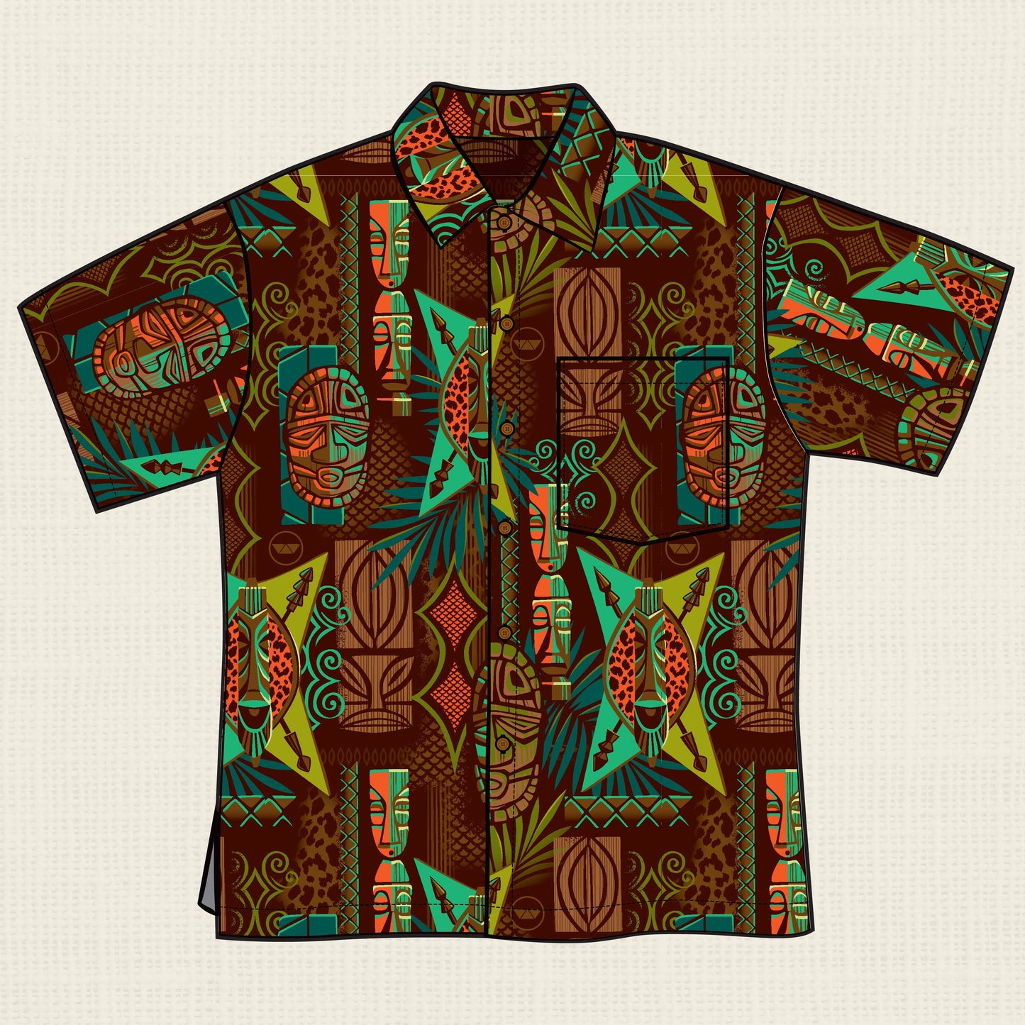 Witco Decor's 'Jungle Modern' Classic Aloha Button Up-Shirt - Unisex - Ready to Ship!