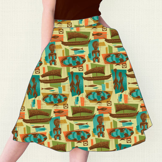 Witco Decor's 'World Renown' Aloha Skirt with Pockets - Ready to Ship!