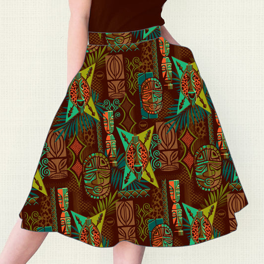 Witco Decor's 'Jungle Modern' Aloha Skirt with Pockets - Ready to Ship!